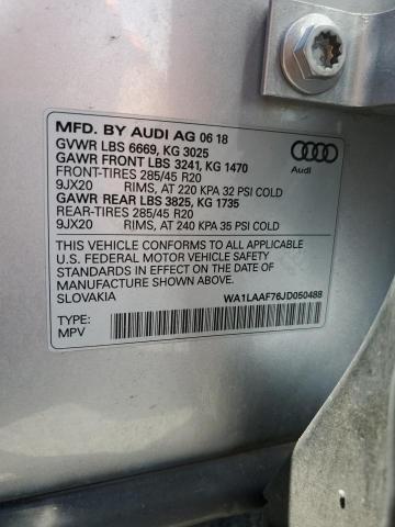 WA1LAAF76JD050488 2018 AUDI Q7, photo no. 14