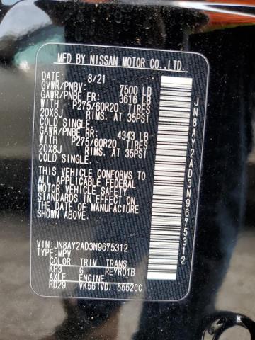 2022 NISSAN ARMADA S JN8AY2AD3N9675312