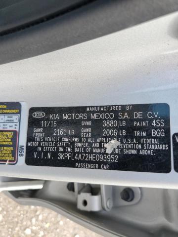 3KPFL4A72HE093952 KIA FORTE LX