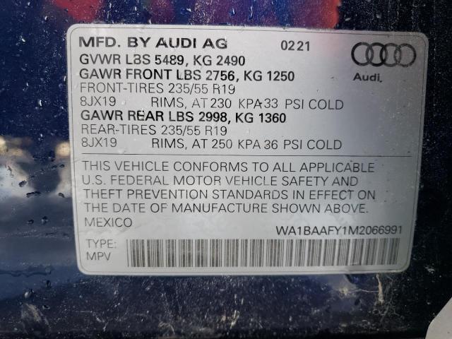 WA1BAAFY1M2066991 2021 AUDI Q5, photo no. 13