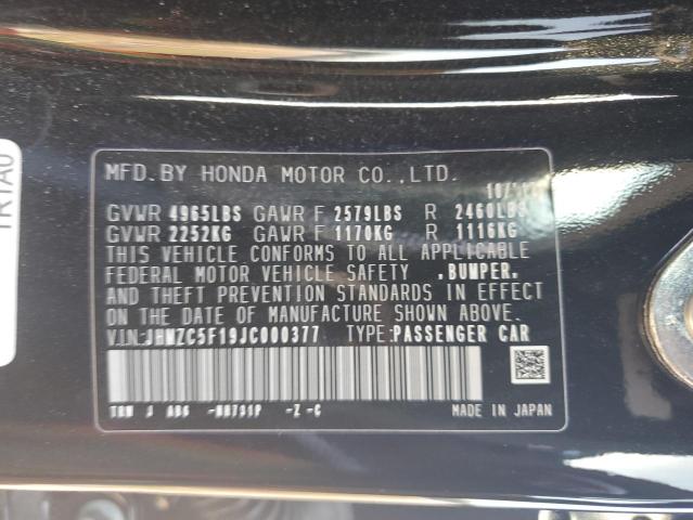 JHMZC5F19JC000377 HONDA CLARITY 2018