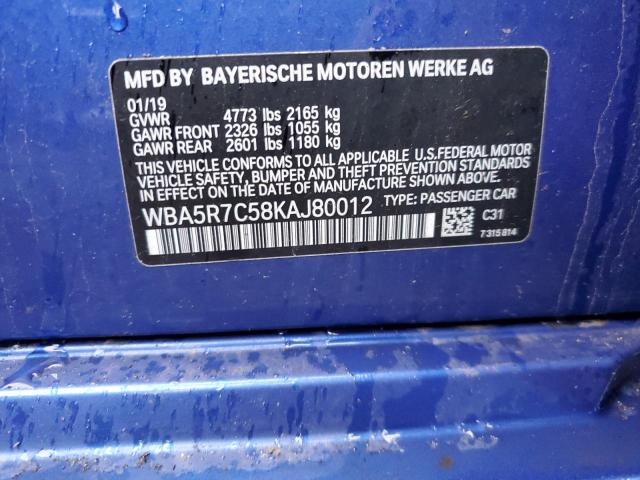 2019 BMW 330XI - WBA5R7C58KAJ80012