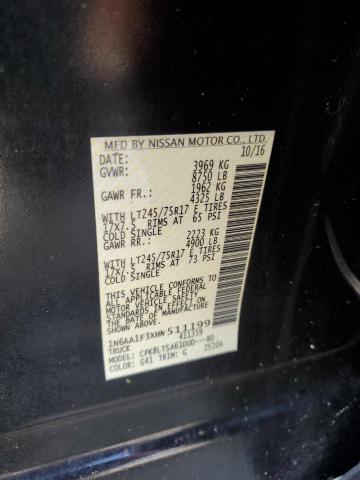 1N6AA1F3XHN511199 Nissan TITAN XD S