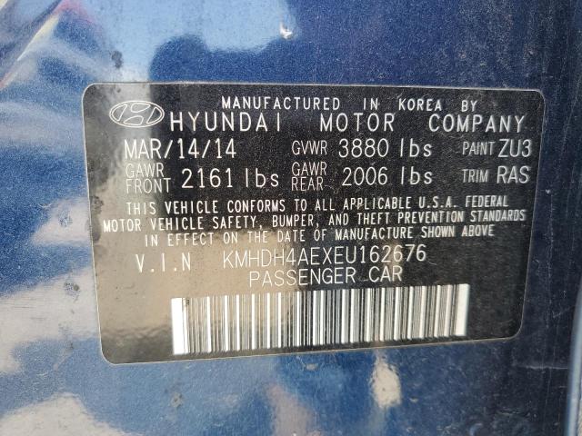 2014 Hyundai Elantra Se VIN: KMHDH4AEXEU162676 Lot: 62418083