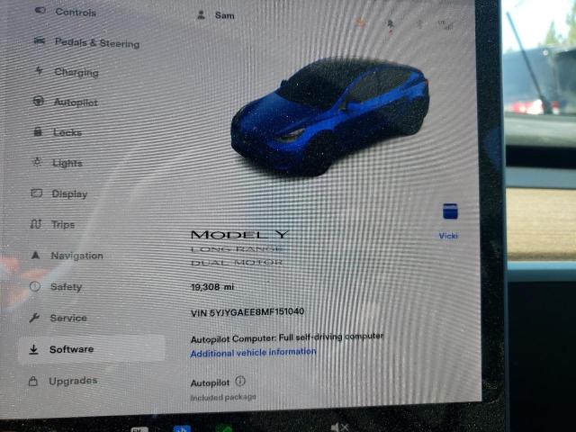 5YJYGAEE8MF151040 Tesla Model Y
