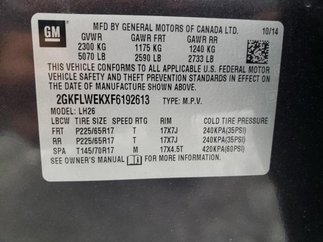 2GKFLWEKXF6192613 GMC Terrain Sle