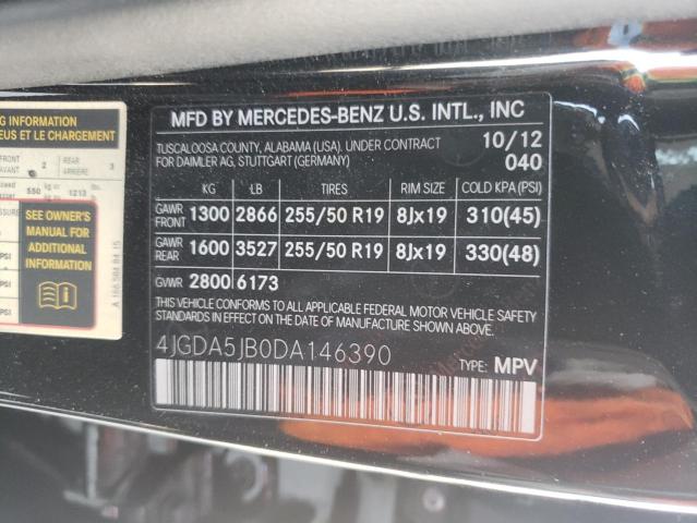 VIN 4JGDA5JB0DA146390 2013 Mercedes-Benz ML-Class, 350 no.13