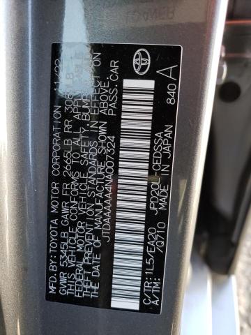 2022 TOYOTA MIRAI LE JTDAAAAA4NA007324