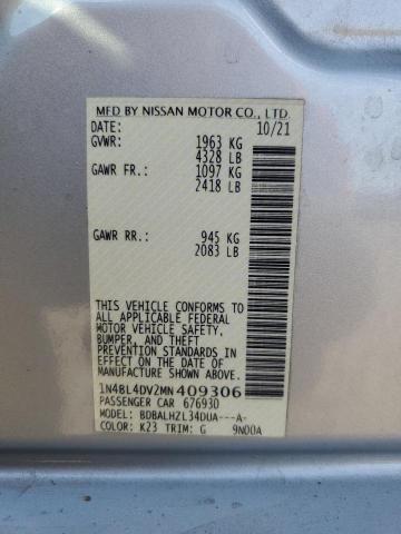 1N4BL4DV2MN409306 Nissan ALTIMA SV