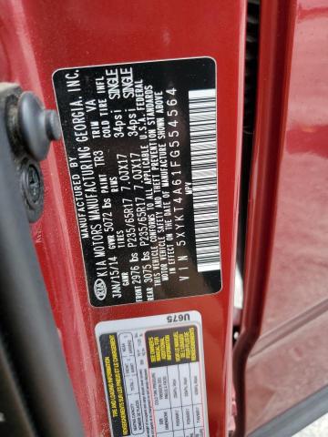 5XYKT4A61FG554564 KIA SORENTO LX
