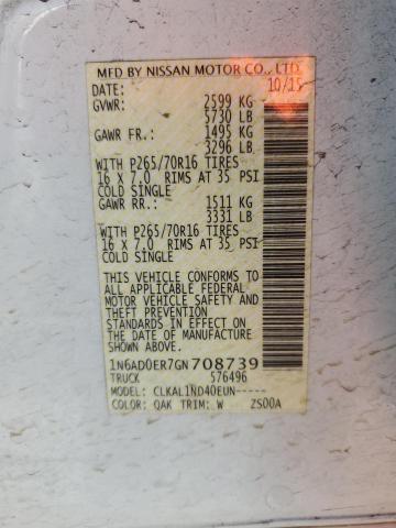 1N6AD0ER7GN708739 Nissan FRONTIER S
