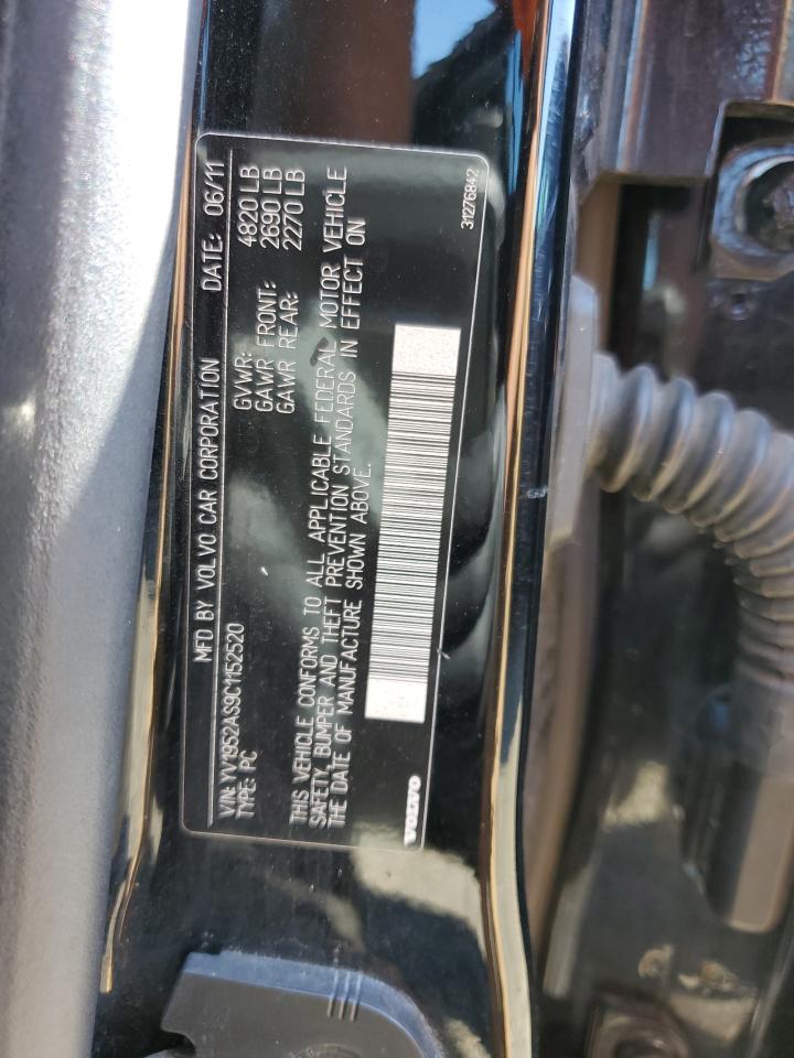 2012 Volvo S80 3.2 vin: YV1952AS9C1152520