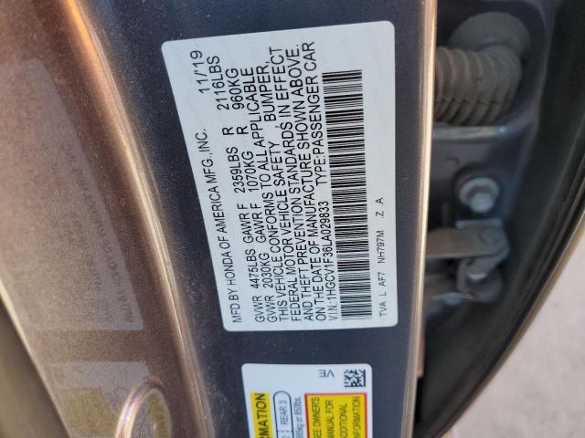 1HGCV1F36LA029833 Honda Accord SPO 10