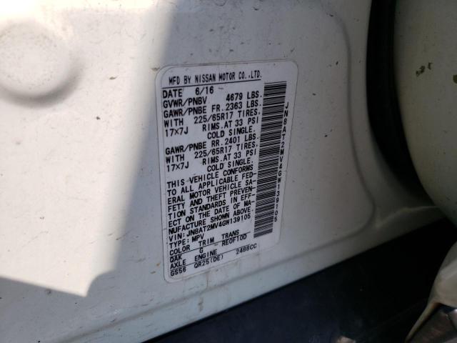 JN8AT2MV4GW139105 Nissan ROGUE S