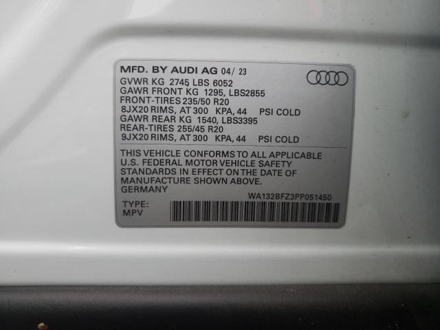 2023 AUDI Q4 E-TRON WA132BFZ3PP051450