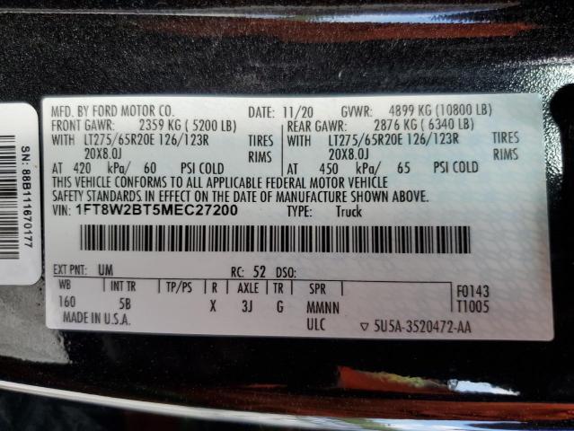 1FT8W2BT5MEC27200 Ford F250 Super Duty