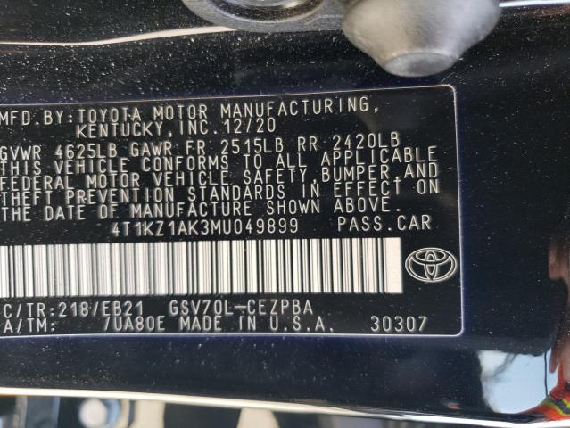 4T1KZ1AK3MU049899 Toyota Camry TRD 10