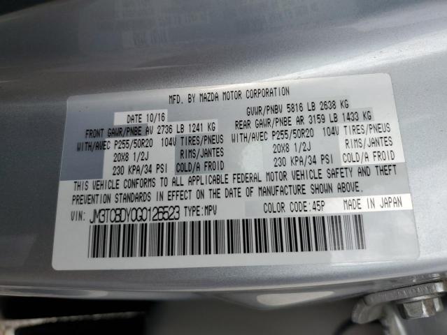JM3TCBDY0G0126523 Mazda Cx-9 Grand Touring