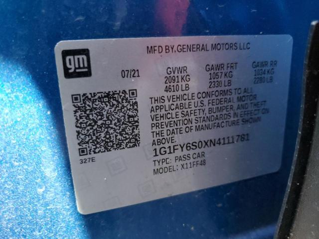 1G1FY6S0XN4111781 Chevrolet Bolt EUV L 10