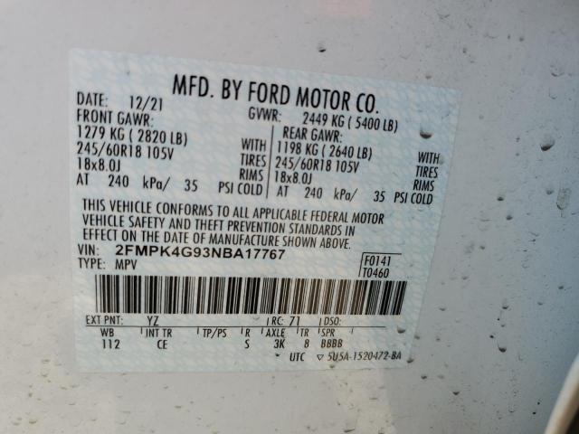 2FMPK4G93NBA17767 2022 FORD EDGE - Image 12