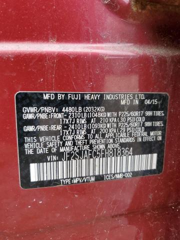 2015 SUBARU FORESTER JF2SJAFC5FH818364