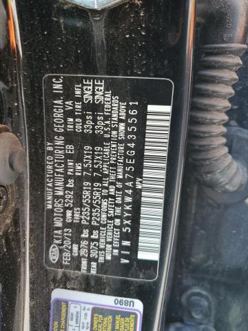5XYKW4A75EG435561 KIA SORENTO SX