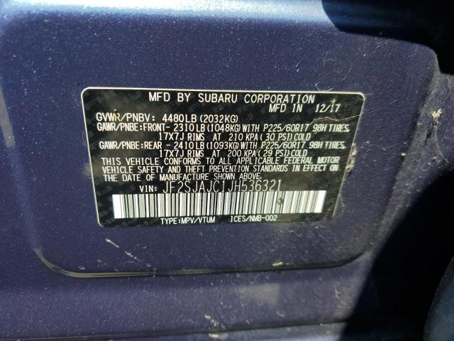JF2SJAJC1JH536321 Subaru Forester 2.5i Limited
