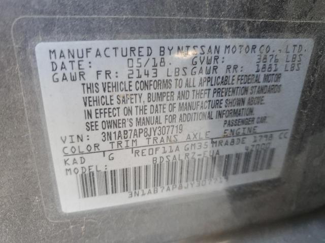 3N1AB7AP8JY307719 Nissan SENTRA S
