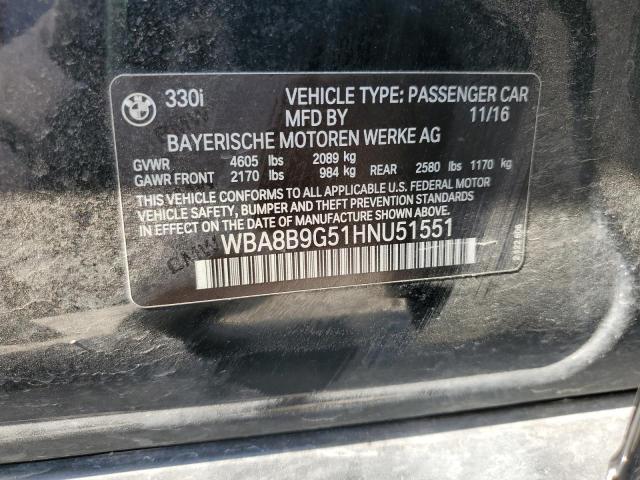 2017 BMW 330 I - WBA8B9G51HNU51551