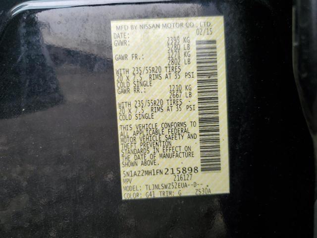 5N1AZ2MH1FN215898 Nissan MURANO S