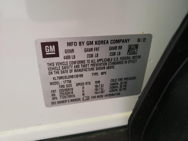 KL79MUSL0NB139189 2022 Chevrolet Trailblazer Rs