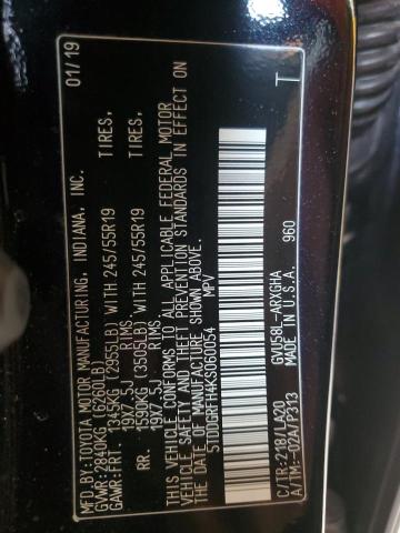5TDDGRFH4KS060054 | 2019 TOYOTA HIGHLANDER