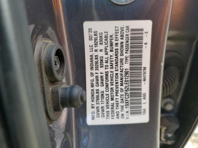 2020 HONDA CIVIC LX 19XFC2F62LE012901  64295403