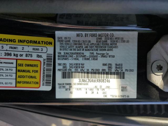 3LN6L2GK6ER808246 Lincoln MKZ