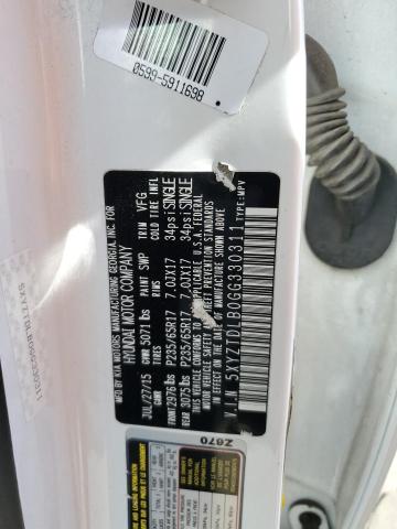 5XYZTDLB0GG330311 Hyundai SANTA FE SPORT