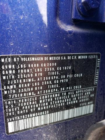2022 VOLKSWAGEN TAOS SE - 3VVYX7B29NM048639