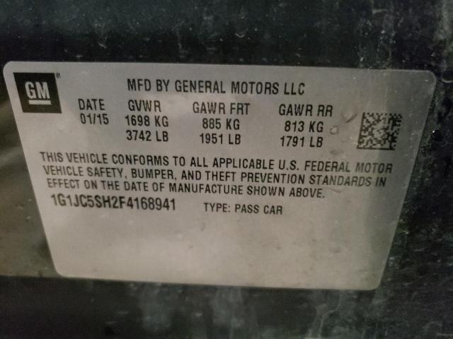 2015 CHEVROLET SONIC LT - 1G1JC5SH2F4168941