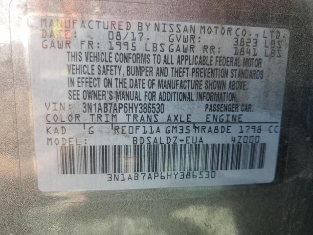 3N1AB7AP6HY386530 Nissan SENTRA S