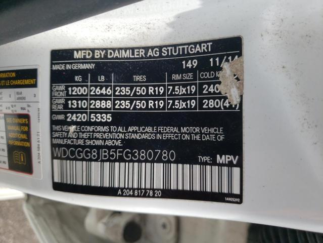 2015 MERCEDES-BENZ GLK 350 4M - WDCGG8JB5FG380780