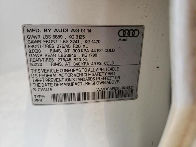 WA1DGAFE2ED014921 2014 AUDI Q7, photo no. 12