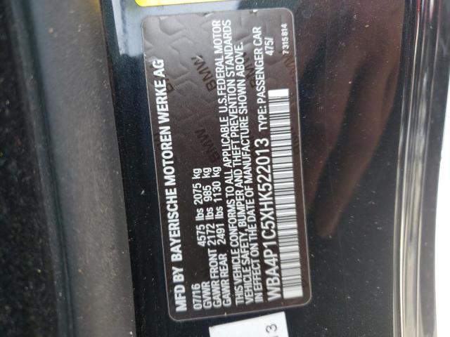 2017 BMW 440I WBA4P1C5XHK522013