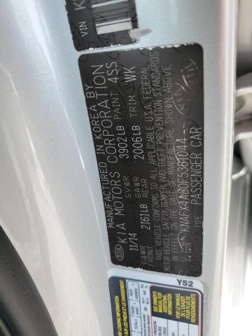 KNAFX4A80F5361044 KIA FORTE EX