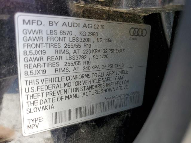 WA1AAAF76HD009361 2017 AUDI Q7, photo no. 13