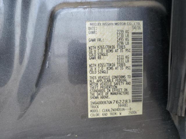 1N6AD0ER7GN762283 Nissan FRONTIER S