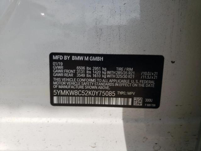 5YMKW8C52K0Y75085 2019 BMW X6 - Image 13