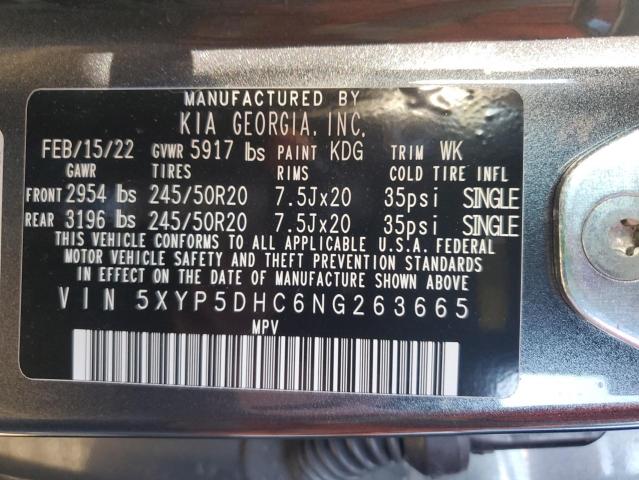 5XYP5DHC6NG263665 KIA Telluride Sx
