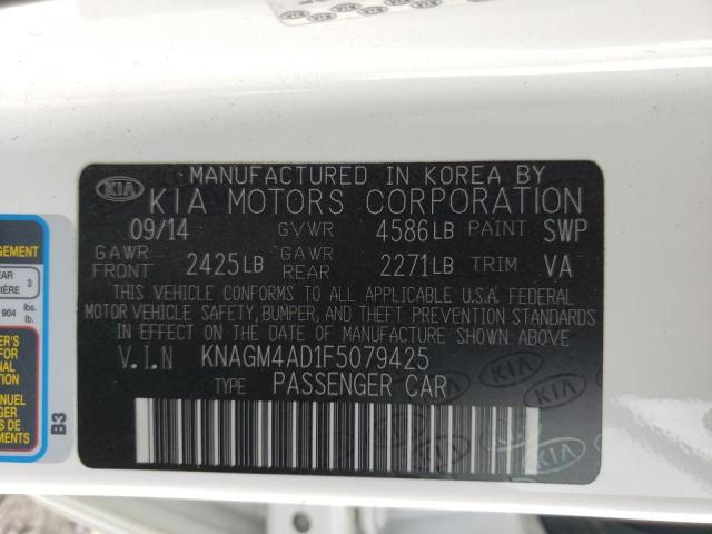 KNAGM4AD1F5079425 KIA OPTIMA HYBRID