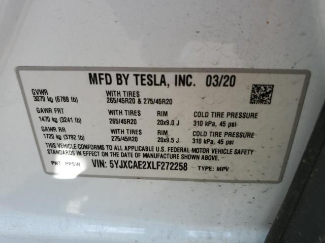 5YJXCAE2XLF272258 Tesla Model X  10