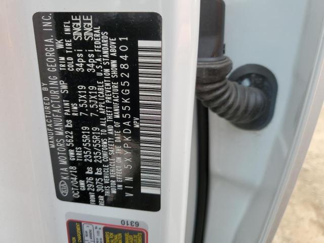 5XYPKDA55KG528401 KIA SORENTO SX