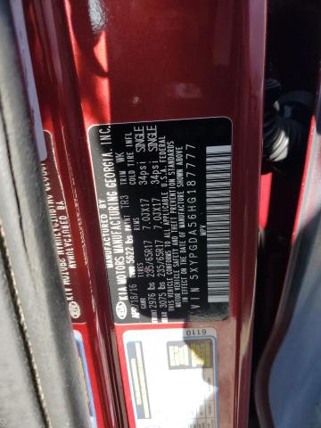 5XYPGDA56HG187777 KIA SORENTO LX